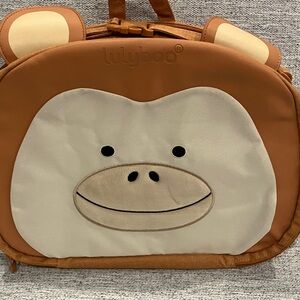 Lulyboo Brown and Cream Kids Monkey Backpack